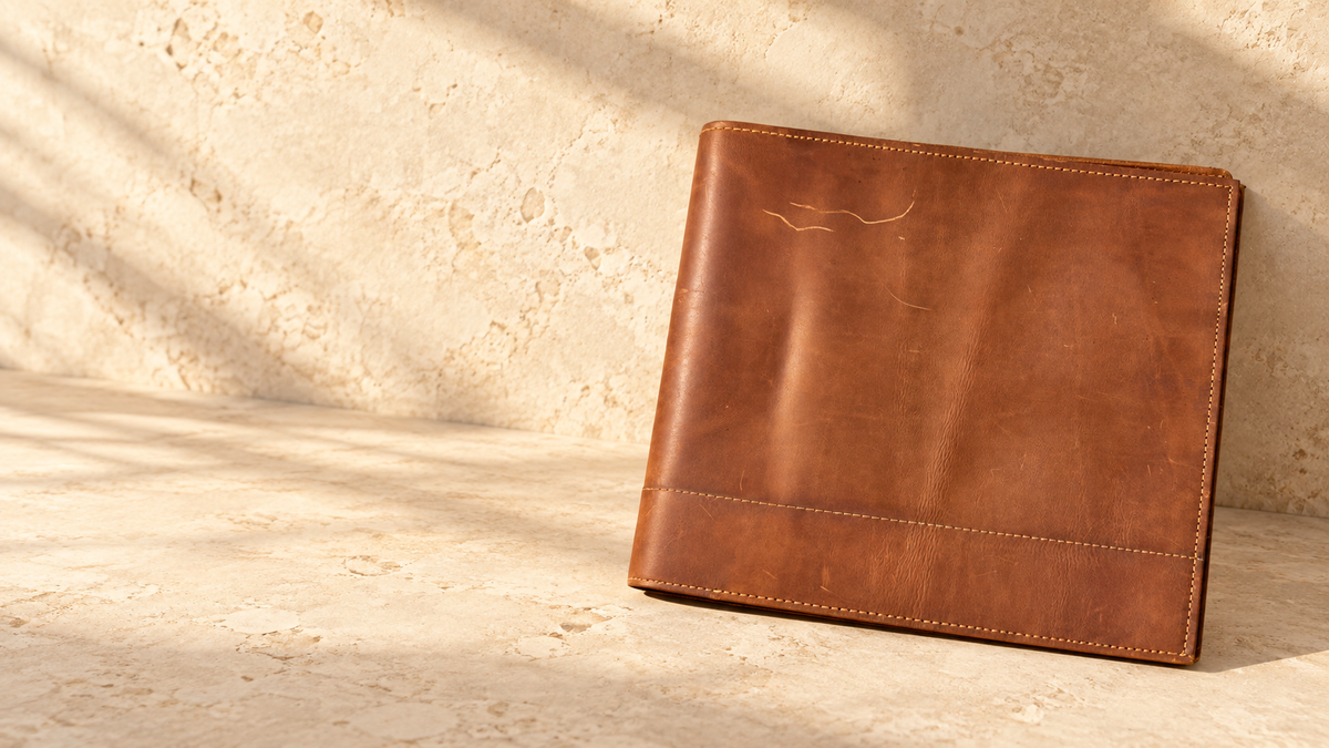 AltimeterGear logbook cover in a warm stone studio
